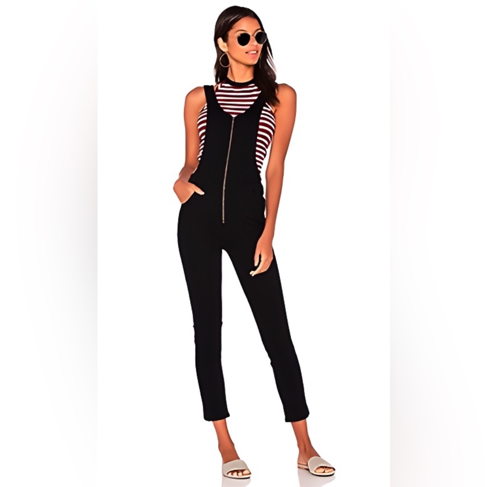 Free People Jax Blue Denim Jumpsuit